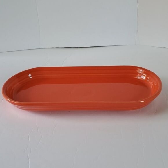 Fiestaware Fiesta CERAMIC Bread Tray Server Serving Plater Dish Plate Poppy Oran - Picture 16 of 16